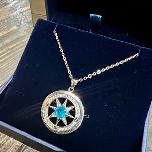 New stamped sterling silver nautical necklace with five AC Z, Giffin jewelry.